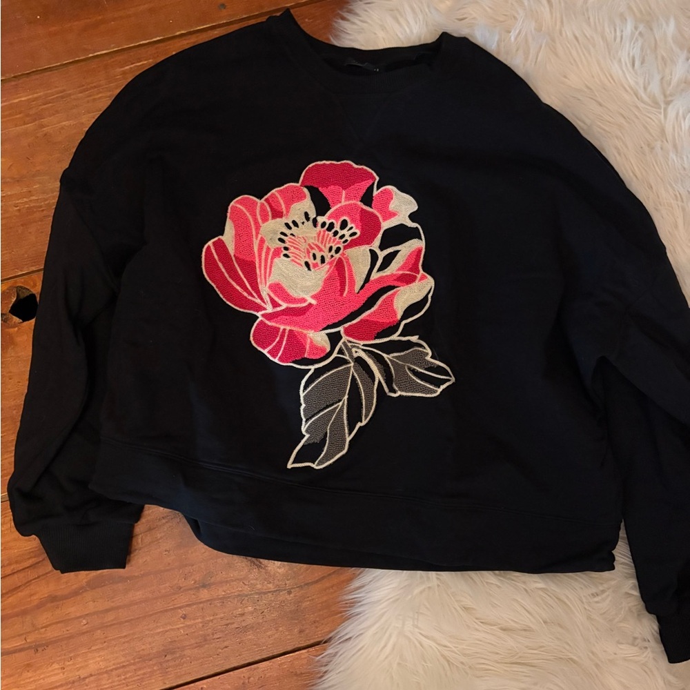 Ted Baker Floral Black Sweatshirt